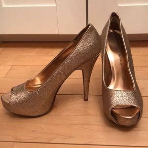Chinese Laundry Rose Gold Glitter Heels